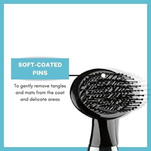 CONAIRPRO Dog & Cat Dog Brush for Shedding, Small Slicker Brush with Reinforced Metal Tips, Ideal for Smaller Breeds