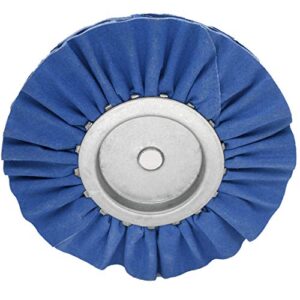 3PCS 8" Airway Buffing Wheel(1 pcs White/1 pcs Orange/1 pcs Blue),5/8" Arbor Hole,16 Ply Fine,Medium,Coarse Polishing for Angle Grinder Mirror Finish on Aluminum and Stainless, by NAKAO