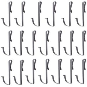 huakun 20 pack s-shaped stainless steel hanger clip-on hook,hanging sink grid hook, used for kitchen,bedroom,office,wire shelf