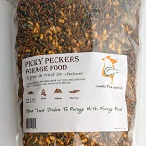 Chicken Feed Treat 10 lbs | USA Produced Grubs (Black Fly Larvae) & Organic Whole Grains