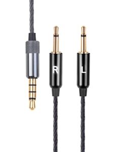 saipomor replacement audio cable hd212 cord compatible with sennheiser hd202 hd497 hd437 hd447 hd212 pro, eh250 eh350 headphones