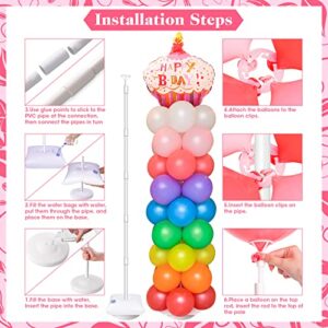 HeyMate Balloon Column Stand Set of 2-65 inch Balloon Stand for Baby Shower, Birthday Party, Wedding, Graduation, Christmas Decorations