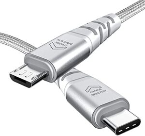 usb c to micro usb cable, ancable 1-feet micro usb to usb type c cord support charge & 480mbps sync data compatible with macbook, imac pro, galaxy s8, s9, s10, lenovo yoga