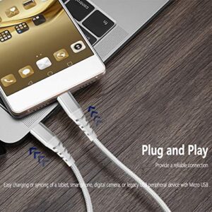 USB C to Micro USB Cable, Ancable 1-Feet Micro USB to USB Type C Cord Support Charge & 480Mbps Sync Data Compatible with MacBook, iMac Pro, Galaxy S8, S9, S10, Lenovo Yoga