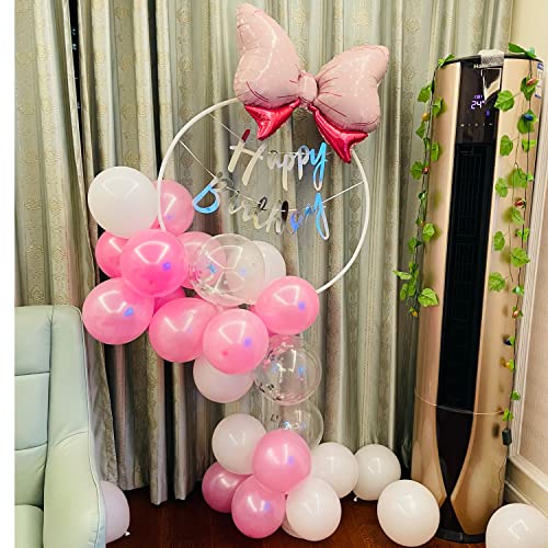 Sunormi Balloon Column with Round Circle Arch Stand Bases and Balloon Garlands Decorating Strip Tape Kits for Birthday Wedding Baby Shower Party Decorations