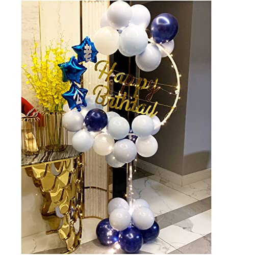 Sunormi Balloon Column with Round Circle Arch Stand Bases and Balloon Garlands Decorating Strip Tape Kits for Birthday Wedding Baby Shower Party Decorations