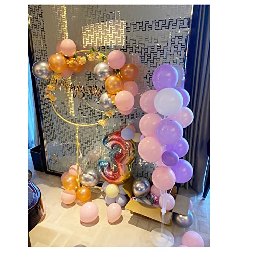 Sunormi Balloon Column with Round Circle Arch Stand Bases and Balloon Garlands Decorating Strip Tape Kits for Birthday Wedding Baby Shower Party Decorations