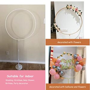 Sunormi Balloon Column with Round Circle Arch Stand Bases and Balloon Garlands Decorating Strip Tape Kits for Birthday Wedding Baby Shower Party Decorations