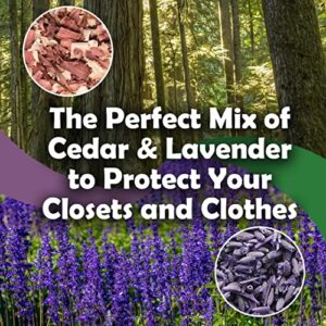 Cedar Chips and Lavender Sachets (20 Pack) - Stop Clothes Damage - Cedar and Lavendar Home Fragrance Sachets for Drawers and Closets