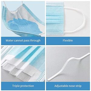 2000PCS Bulk Wholesale Face Masks for Business and Home Use-Disposable Face Mask-Blue 3 Ply Face Mask Cup Dust Masks PPE Filter Protection Face Masks