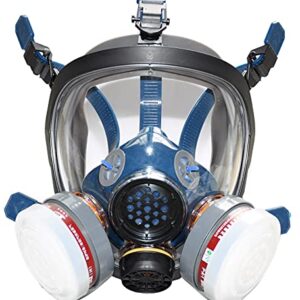 UOPASD Organic Vapor Respirator full face gas mask with Activated Carbon Air Filter