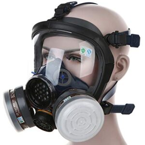 UOPASD Organic Vapor Respirator full face gas mask with Activated Carbon Air Filter