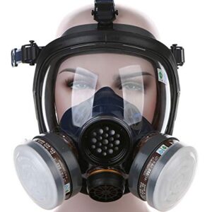 UOPASD Organic Vapor Respirator full face gas mask with Activated Carbon Air Filter