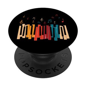 music notes colorful keyboard piano popsockets grip and stand for phones and tablets