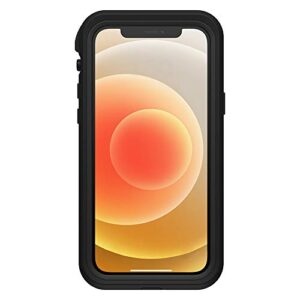 LifeProof iPhone 12 (ONLY, Not compatible with iPhone 12 Pro) FRĒ Series Case - BLACK, waterproof IP68, built-in screen protector, port cover protection, snaps to MagSafe