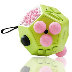 UOOEFUN Fidget Cube Toy,Autism Toy,Relief Stress Cube Toy,Sensory Toy, Anxiety Toy for Childens and Adults with Improve Attention and Relieve Stress (Green / A3)