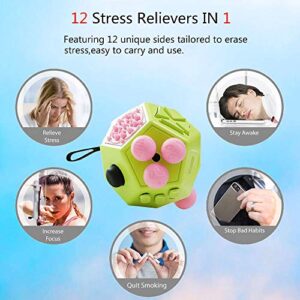 UOOEFUN Fidget Cube Toy,Autism Toy,Relief Stress Cube Toy,Sensory Toy, Anxiety Toy for Childens and Adults with Improve Attention and Relieve Stress (Green / A3)