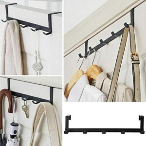 PIKAqiu33 Over The Door 5 Hooks Home Bathroom Organizer Rack Clothes Coat Hat Towel Hanger, Housekeeping & Organizers, for Christmas New Year