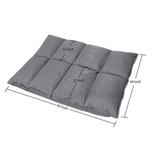 Jerry & Maggie - Lazy Sofa Cute Futons Sets Comfortable Adjustable Sofa TV Floor Couch Folding Sleeping Sofa Bed Entertainment | UTRA Grey