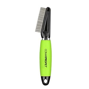 conairpropet pet brush for flea and tick removal, 1/2" stainless steel comb with memory grip handle