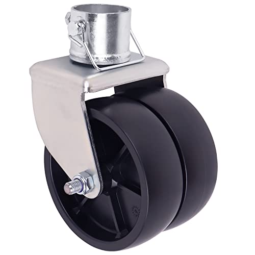 YEOPGYEON Trailer Jack Wheel with Pin - 6" Dual Wheel Jack Caster Wheel Capacity 2000lbs fits Any Jack Better Soft Ground Roll Trailer Parts