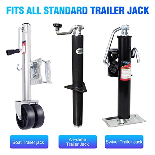 YEOPGYEON Trailer Jack Wheel with Pin - 6" Dual Wheel Jack Caster Wheel Capacity 2000lbs fits Any Jack Better Soft Ground Roll Trailer Parts