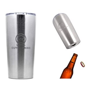 Outdooring Adventure Twenty Stainless Steel Travel Mug 20 oz Vacuum Insulated Travel Mug with Convenient Built-In Bottle Opener