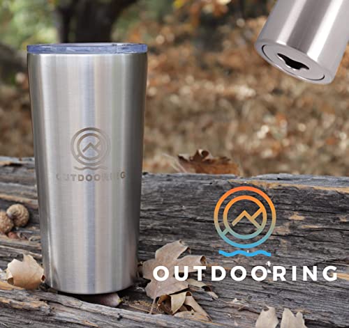 Outdooring Adventure Twenty Stainless Steel Travel Mug 20 oz Vacuum Insulated Travel Mug with Convenient Built-In Bottle Opener