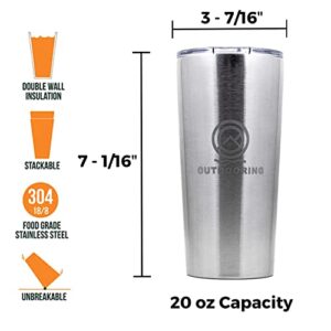 Outdooring Adventure Twenty Stainless Steel Travel Mug 20 oz Vacuum Insulated Travel Mug with Convenient Built-In Bottle Opener