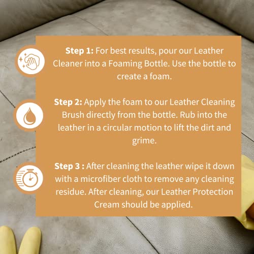 Furniture Clinic Leather Cleaning Brush | for Cleaning Leather Furniture, Shoes, Bags, & More | Easy to Use