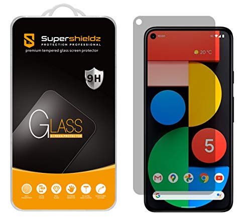 Supershieldz (2 Pack) Designed for Google Pixel 5 (Privacy) Anti Spy Tempered Glass Screen Protector, Anti Scratch, Bubble Free