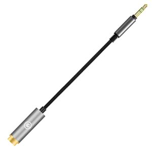 GEEKRIA Apollo 3.5mm Stereo Male to 4.4mm Balanced Female Adapter Cord / 5 Cores Conversion Audio Cable, Aluminum Alloy Casing, PP Yarn-Braided Upgrade Cable (5.5 Inches)