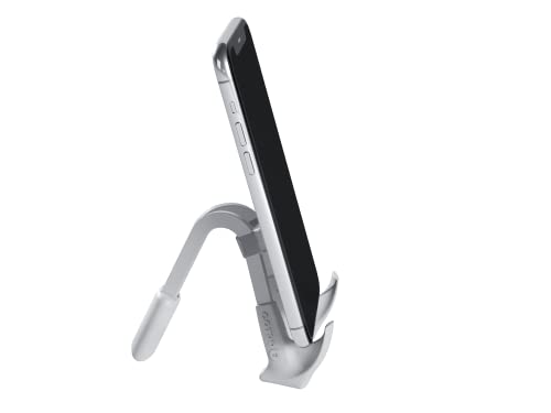 Octoo Litestand Mini, Cell Phone Stand, Phone Dock: Cradle, Holder, Stand for Office Desk - Silver