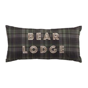 donna sharp throw pillow - bear panels lodge decorative throw pillow with bear design - rectangle