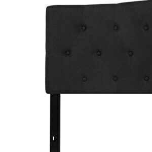 BizChair Tufted Upholstered King Size Headboard in Black Fabric