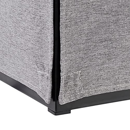 FIRST HILL FHW Folding Ottoman Sleeper Leisure Bed, 4 in 1 Multi-Function Adjustable Ottoman Bench Guest Sofa Chair Sofa Bed, Upscale Grey