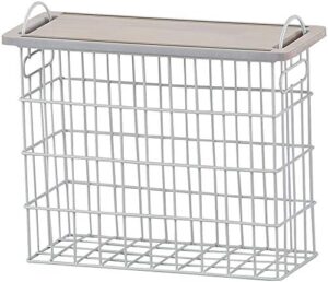 abite storage box, takelich slim basket, 11.8 x 4.3 x 9.8 inches (30 x 11 x 25 cm), white, square