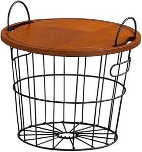 abite storage box, takelich round basket, 8.7 x 8.7 x 8.3 inches (22 x 22 x 21 cm), black, round