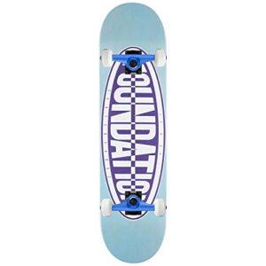 foundation skateboard assembly oval blue 8.0" x 31.25" complete