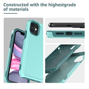 LEGFES [5 in 1] Pioneer Designed for iPhone 11 Cases - with 2 Pack [Tempered Glass Screen Protector]+2 Pack [Camera Lens Protector] - [Military Grade Protection] Sturdy Double - Layer Protective case