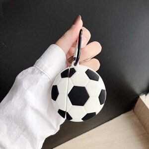 TYOROY 3D Soccer Case for Airpod Pro Case,3D Cute Cartoon Kids Soft Case,Teens Boys Men Lovely Cool Sports Soccer Football Style with Keychain for Airpod Pro Case (Soccer)