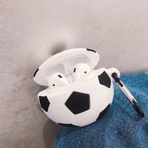 TYOROY 3D Soccer Case for Airpod Pro Case,3D Cute Cartoon Kids Soft Case,Teens Boys Men Lovely Cool Sports Soccer Football Style with Keychain for Airpod Pro Case (Soccer)