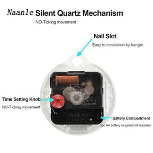 Naanle Cool Space Basketball Player Round Wall Clock, 9.5 Inch Silent Battery Operated Quartz Analog Quiet Desk Clock for Home,Office,School