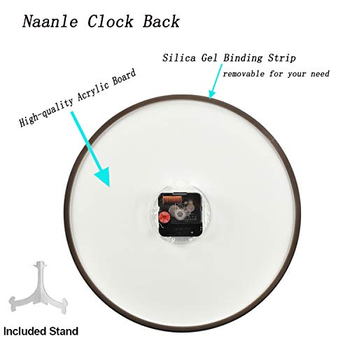 Naanle Cool Space Basketball Player Round Wall Clock, 9.5 Inch Silent Battery Operated Quartz Analog Quiet Desk Clock for Home,Office,School