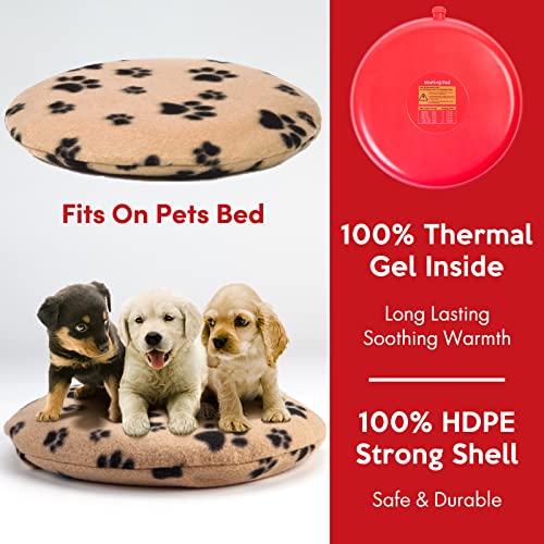 Pet Heating Pad Microwave, Newborn Kitten Puppy Pet Snuggle Warming Safe Outdoor Bed Warmer, Gel Reusable Heat Pad Disc for Animals, Waterproof Heating Disk for Dog, Cat, Rabbit and Guinea Pig, Gifts