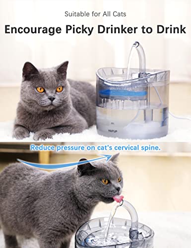 Cat Water Fountain Animal Water Dispenser 61OZ/1.8L Automatic Pet Drinking Fountain with 3 Filter Replacement 1 Pump 1 Cleaning Brush kit 1 Silicone Food Mat 1 Adapter for Cats Kitty Indoor