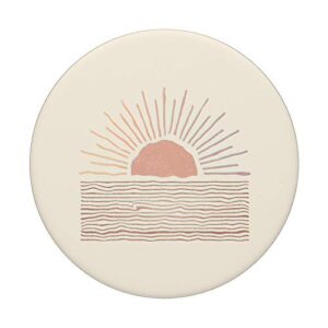 Sunrise Bohemian Desert Landscape | Boho Sun PopSockets PopGrip: Swappable Grip for Phones & Tablets