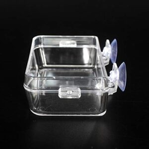 Fuongee Reptile Gecko Feeder Dish Bowl Chameleon Worm Anti-Escape Bowl Suction Cup Feeder for Reptiles, 1 Feeder and 2 Feeding Tong