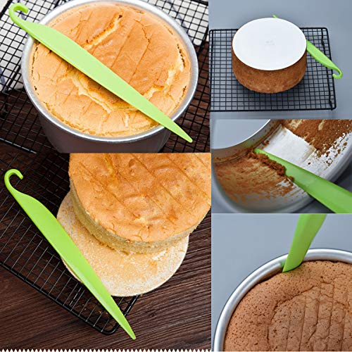 PZRT Cake Stripping Knife Demolding Knife Plastic Baking Tools Cake Scraper Butter Cream Spreader Bakeware Fondant Decoration, Green