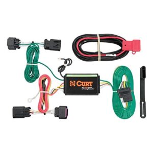 Curt 13295 56209 Class 3 Trailer Hitch 2-Inch Receiver with 4-Way Flat Custom Wiring Harness Bundle